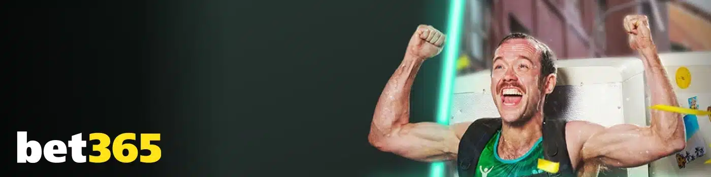 bet365 sportsbook banner showing an athlete wearing a green sportswear