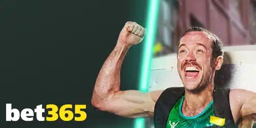 bet365 sportsbook banner showing an athlete wearing a green sportswear