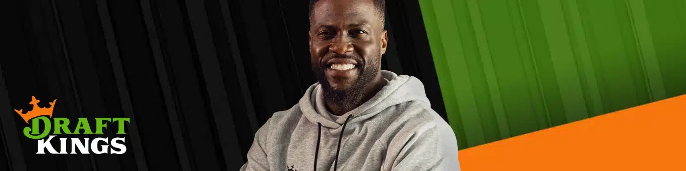 Draftkings Sportsbook banner showing Kevin Hart