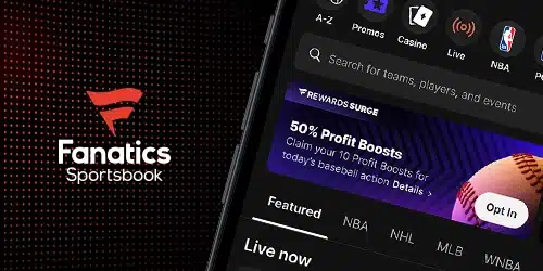 Fanatics sportsbook banner showing the site