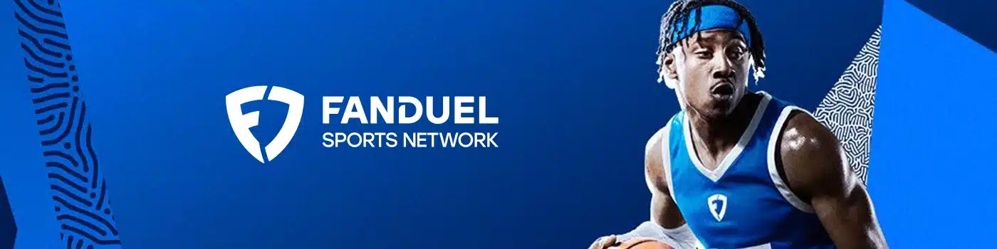 FanDuel sportsbook banner showing a basketball player holding a ball