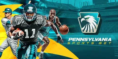Pennsylvaniasports.bet main banner showing three athletes who play different sports