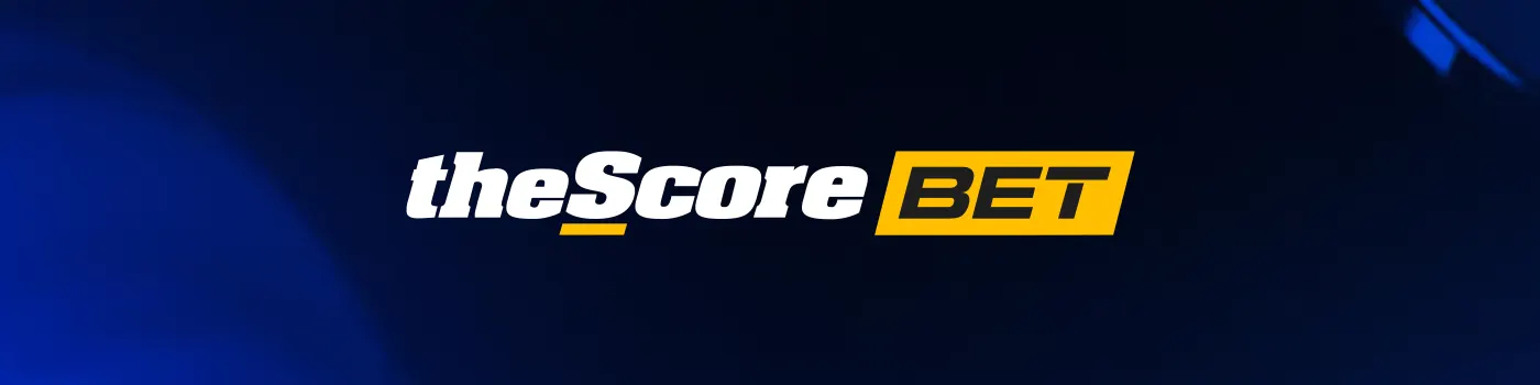 theScore Bet banner showing the brand logo against a blue background